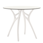 Стіл Tilia Ivy-L d69 см стільниця біла ніжки біла слонова кістка