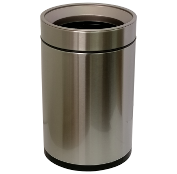 Ведро для мусора JAH 12 л круглое серебряный металлик без крышки и внутреннего ведра