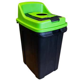 Бак для сортировки мусора Planet Re-Cycler 50 л черный - зеленый (стекло)