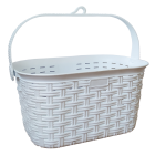 Кошик для прищіпок під ротанг 2,9 л білий