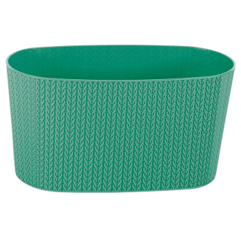 Горщик для квітів балконний з дренажем Sumela 4,7 л зелений