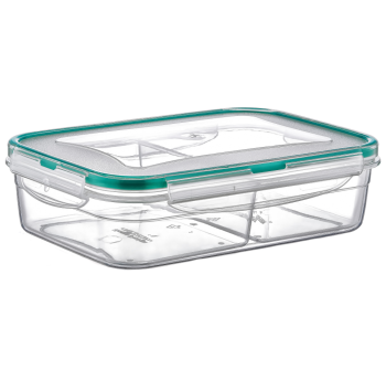 Контейнер Fresh Box  2 відсіки 0,5 л + 0,5 л прозорий