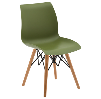 Стул Tilia Laser-V ножки буковые хаки