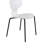 Стілець Papatya Yugo-S білий, ніжки катафорез чорний