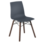 Стілець Papatya X-Treme S Wox Iroko матовий антрацит, ніжки дерево iroko