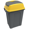 Бак для сміття Planet Hippo 25 л антрацитовий-жовтий