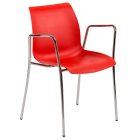 Крісло Tilia Laser ніжки хромовані червоне