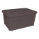 Кошик під ротанг з кришкою 18 л коричневий