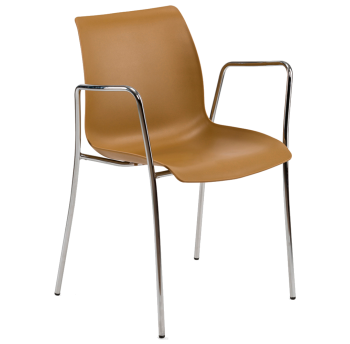 Кресло Tilia Laser ножки хромированные цвет дерево