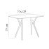 Стіл Tilia Ivy-L 77x120 см стільниця біла ніжки біла слонова кістка