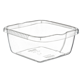 Таз квадратний 15 л прозорий