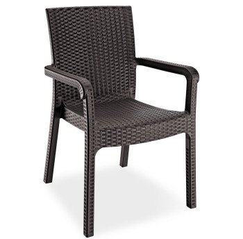 Крісло Irak Plastik Markiz під ротанг темно-коричневий