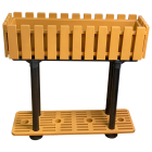 Горшок для цветов балконный с подставкой на ножках Akasya 11 л коричневый