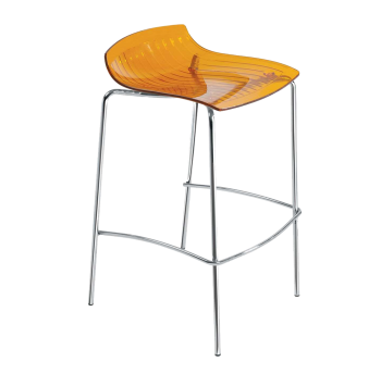 Стілець барний Papatya X-Treme BSS прозоро-помаранчевий