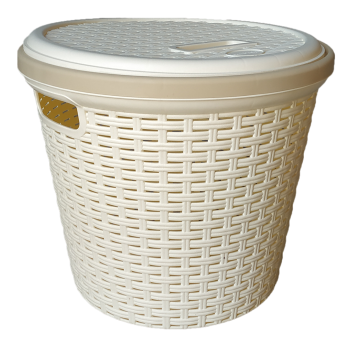 Кошик для білизни під ротанг 13 л жовтий