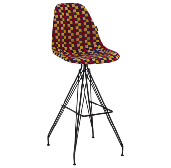 Стул барный Tilia Eos-X сиденье с тканью, ножки металлические крашеные ARTNUVO 46904 - V6