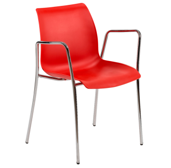 Кресло Tilia Laser ножки хромированные красное 