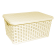 Кошик під ротанг з кришкою 18 л жовтий