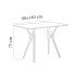 Стол Tilia Ivy-L 140 х 80 см столешница белая ножки белая слоновая кость