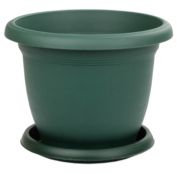 Горщик для квітів з піддоном Villa 22 л зелений