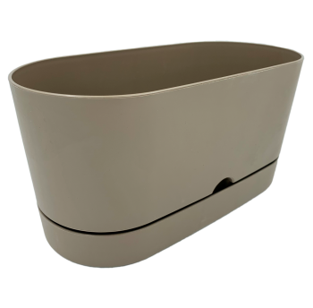 Горшок для цветов балконный Begonya 5,5 л серо-коричневый