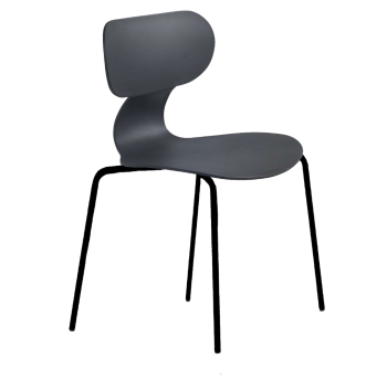 Стілець Papatya Yugo-S антрацит, ніжки катафорез чорний