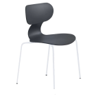 Стілець Papatya Yugo-S антрацит, ніжки катафорез білий