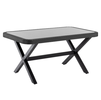 Стол Tilia Osaka-X 150 x 90 см столешница в стекле черный