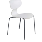 Стілець Papatya Yugo-S білий, ніжки катафорез антрацит
