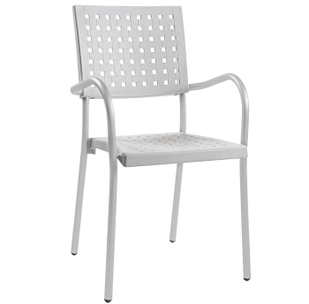 Кресло Papatya Karea белое, база алюминий