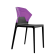 Стілець Papatya Ego-S чорне сидіння, верх прозоро-пурпурний