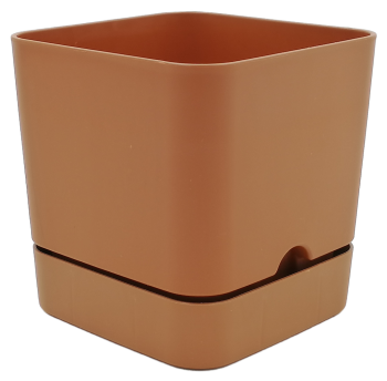 Горшок для цветов квадратный Begonya 2,3 л тёмно-коричневый