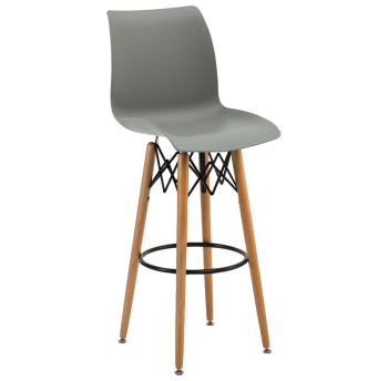 Стул барный Tilia Laser-V ножки буковые серый цемент