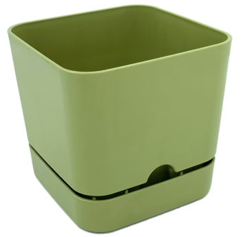 Горшок для цветов квадратный Begonya 2,3 л зелёный