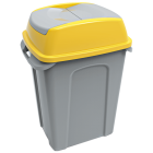 Бак для сміття Planet Hippo 50 л сіро-жовтий