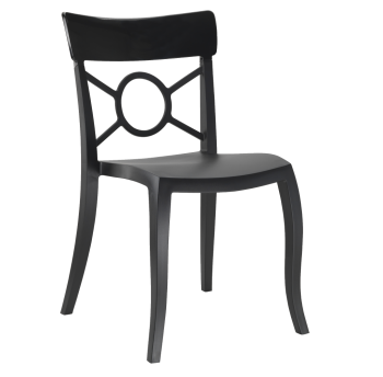 Стул Papatya Opera-S сиденье черное, верх черный