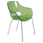 Кресло Papatya Opal прозрачно-зеленое