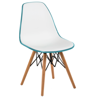 Стілець Tilia Eos-V ніжки букові зелена нафта - біла слонова кістка