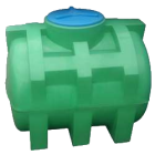 Емкость 500 л усиленная с ребром горизонтальная зеленая