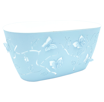 Горщик для квітів балконний 3D 4,1 л світло-блакитний