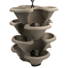 Горшок для цветов ярусный Strawberry Makreme 30 л серо-коричневый