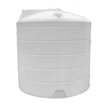 Ємність для зберігання води та рідких добрив 5000 л вертикальна дві горловини біла