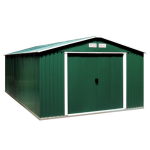 Сарай металевий ECO 362,7x322x196 см зелений з білим Сарай металевий ECO 362,7x322x196 см зелений з білим