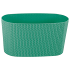 Горщик для квітів балконний з дренажем Sumela 4,7 л зелений