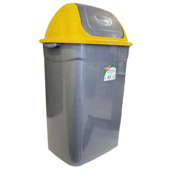 Бак для мусора с поворотной крышкой Planet Butterfly 50 л металликово-желтый
