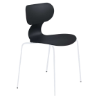 Стілець Papatya Yugo-S чорний, ніжки катафорез білий