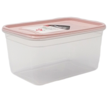 Контейнер Flexy Box прямоугольный 1,3 л прозрачный крышка пудровая Irak Plastik