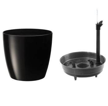 Горщик для квітів з автоматичним поливом Ruby 66 л чорний