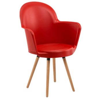 Кресло Tilia Gora-N ножки буковые красное