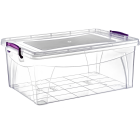 Контейнер на защелках прямоугольный глубокий 21 л прозрачный